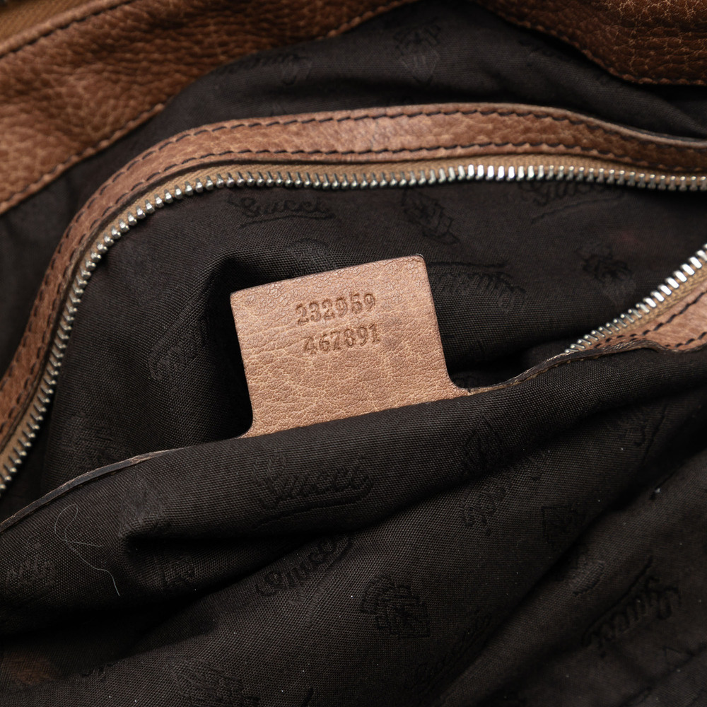 Pre-Loved Gucci Medium GG Canvas Bamboo Bar Tote - Picture 6 of 7